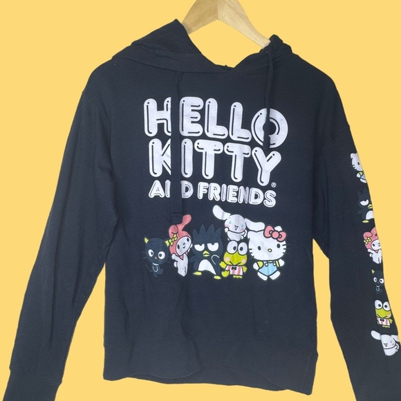Sanrio HELLO KITTY and FRIENDS Navy Hoodie Sweatshirt Pullover Size Medium - Picture 1 of 5